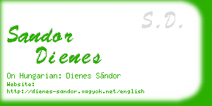 sandor dienes business card